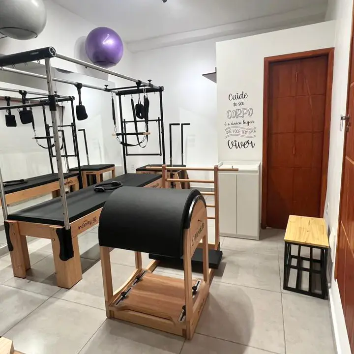 Equipamentos de fisioterapia e pilates do Espaço Gisele Silva
